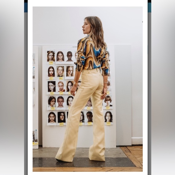 VICTORIA BECKHAM ULTRA FITTED SHIRT PSYCHEDELIC WAVE BLUE - Picture 7 of 9